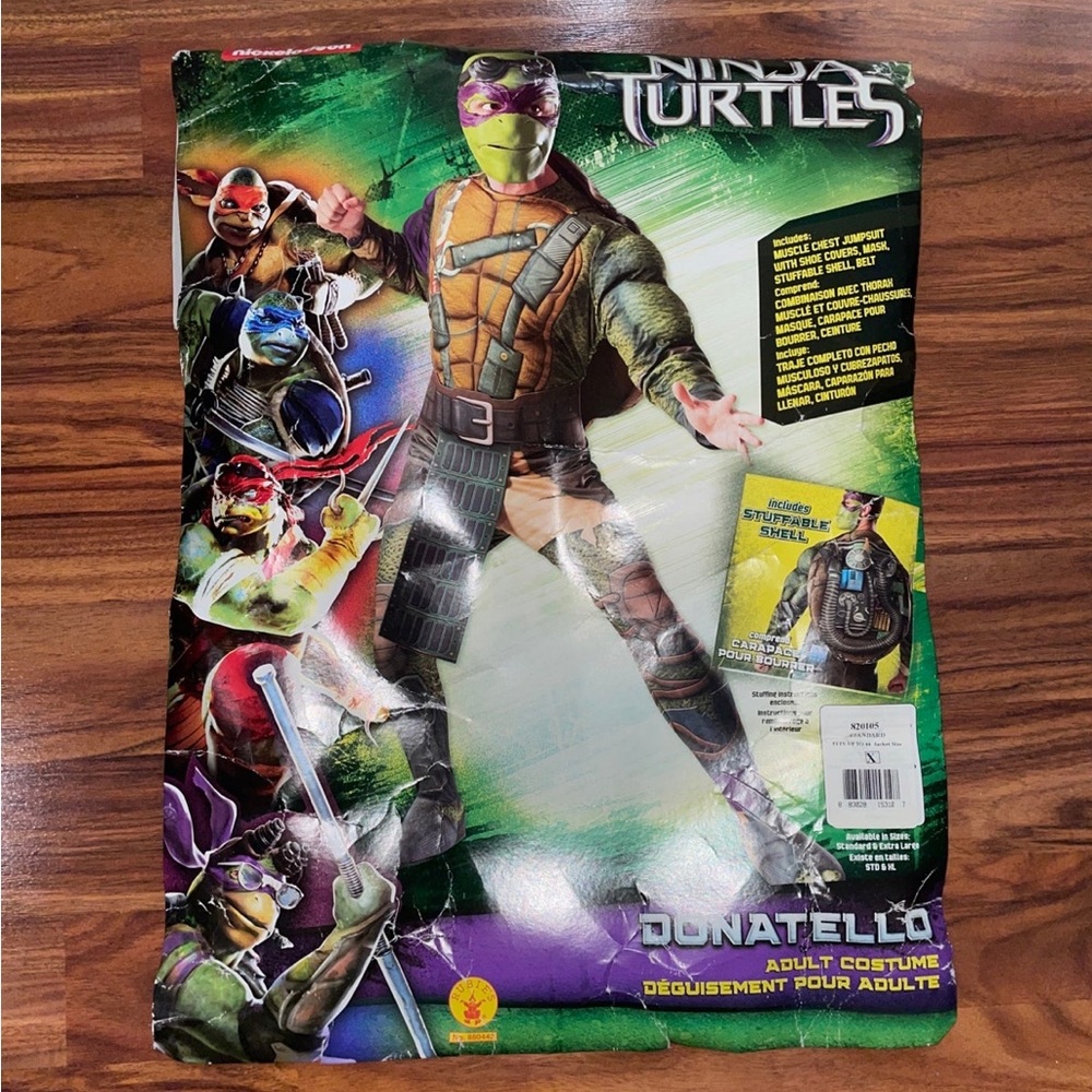 Donatello Ninja Turtle muscle costume ADULT SIZE